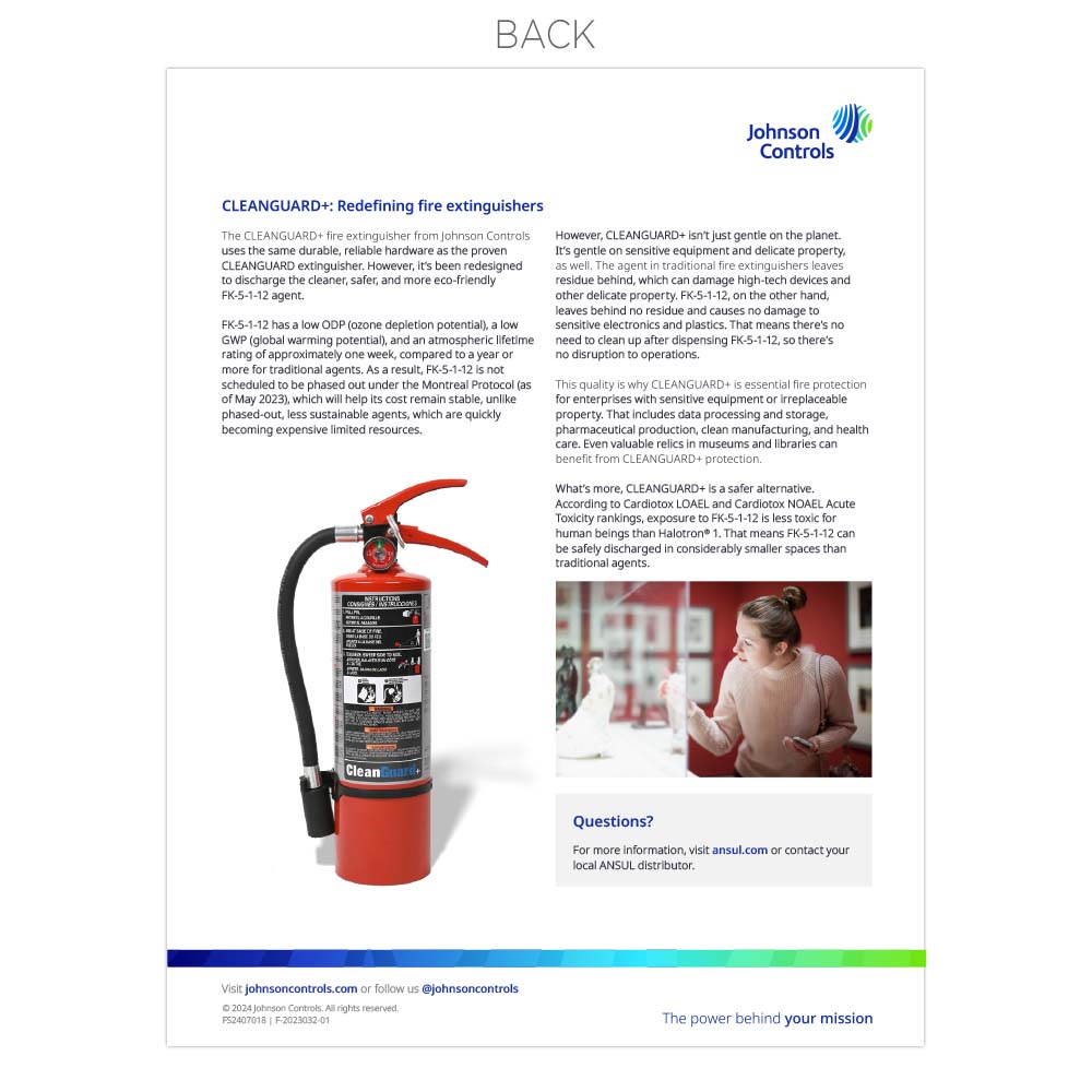 CLEANGUARD+ Portable Fire Protection