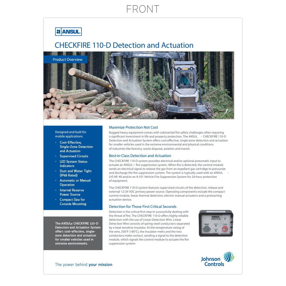 Checkfire 110-D Detection and Actuation