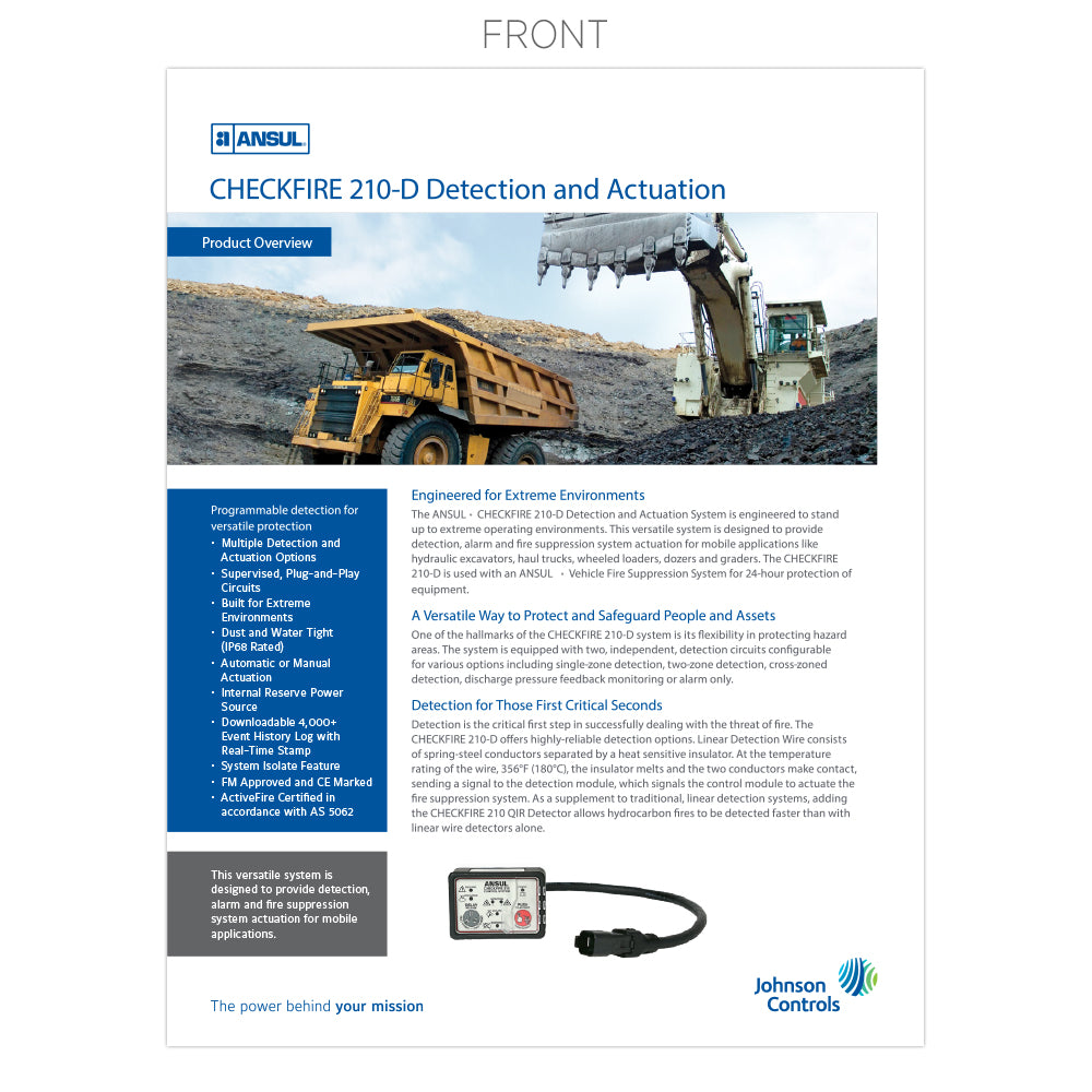 Checkfire 210-D Protection and Actuation